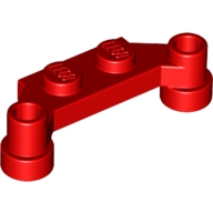 Lego destička 1x4 se dvěma dírami na koncích , červená (459021, 4113263, 4248163, 6218227)